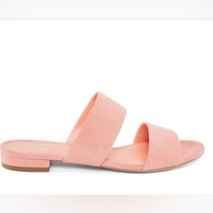 Mansur Gavriel Suede Double Strap Sandals Coral